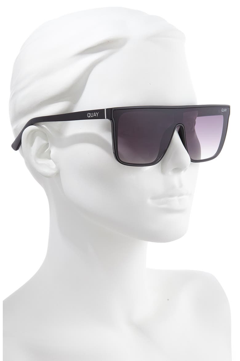 Night Fall 52mm Gradient Flat Top Sunglasses, Alternate, color, BLK SMK