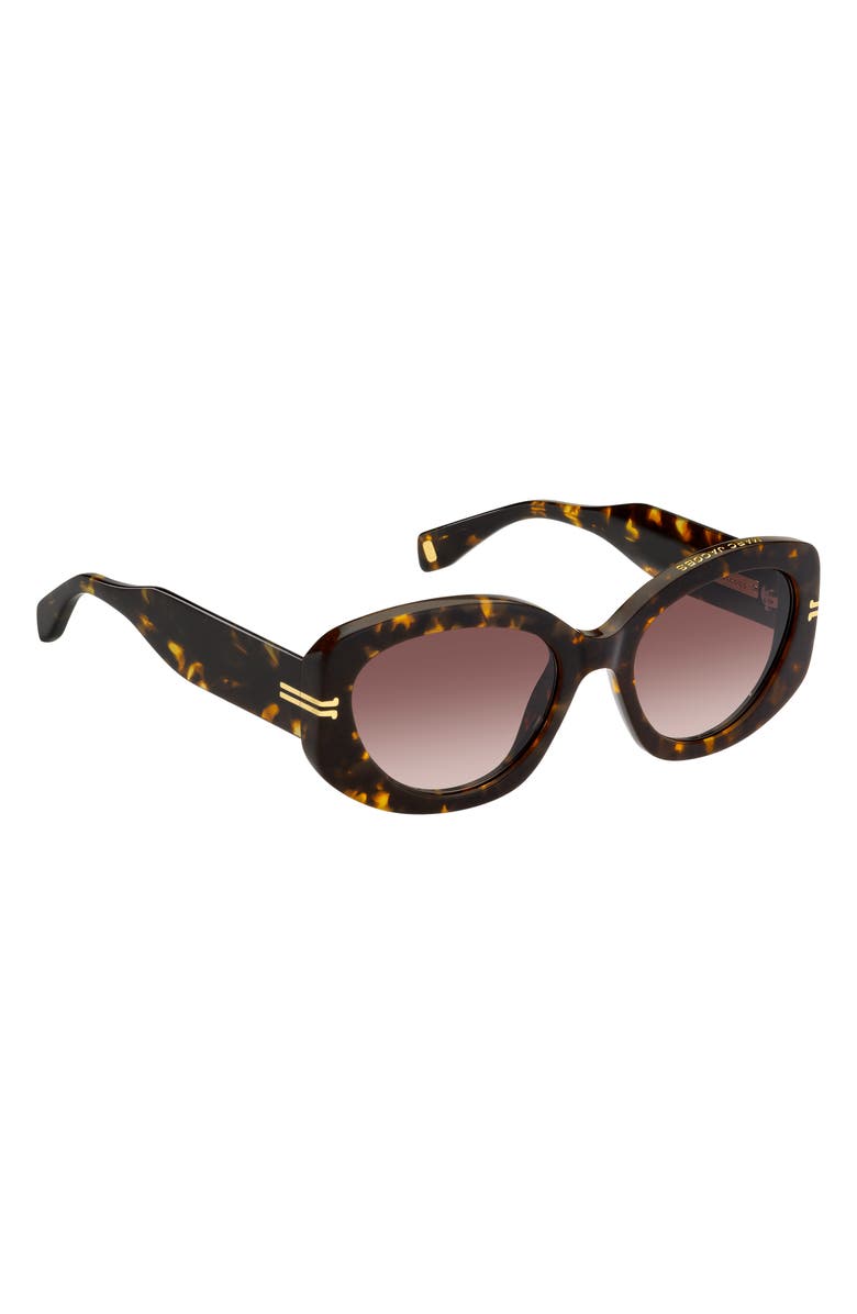 Marc Jacobs 56mm Gradient Rectangular Sunglasses, Alternate, color, Havana/ Brown Gradient