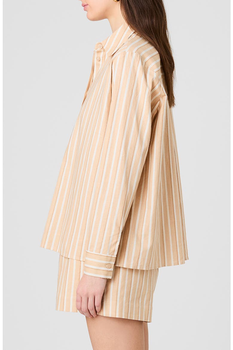 Linen Blend Stripe Shirt, Alternate, color, SANDLOT STRIPE