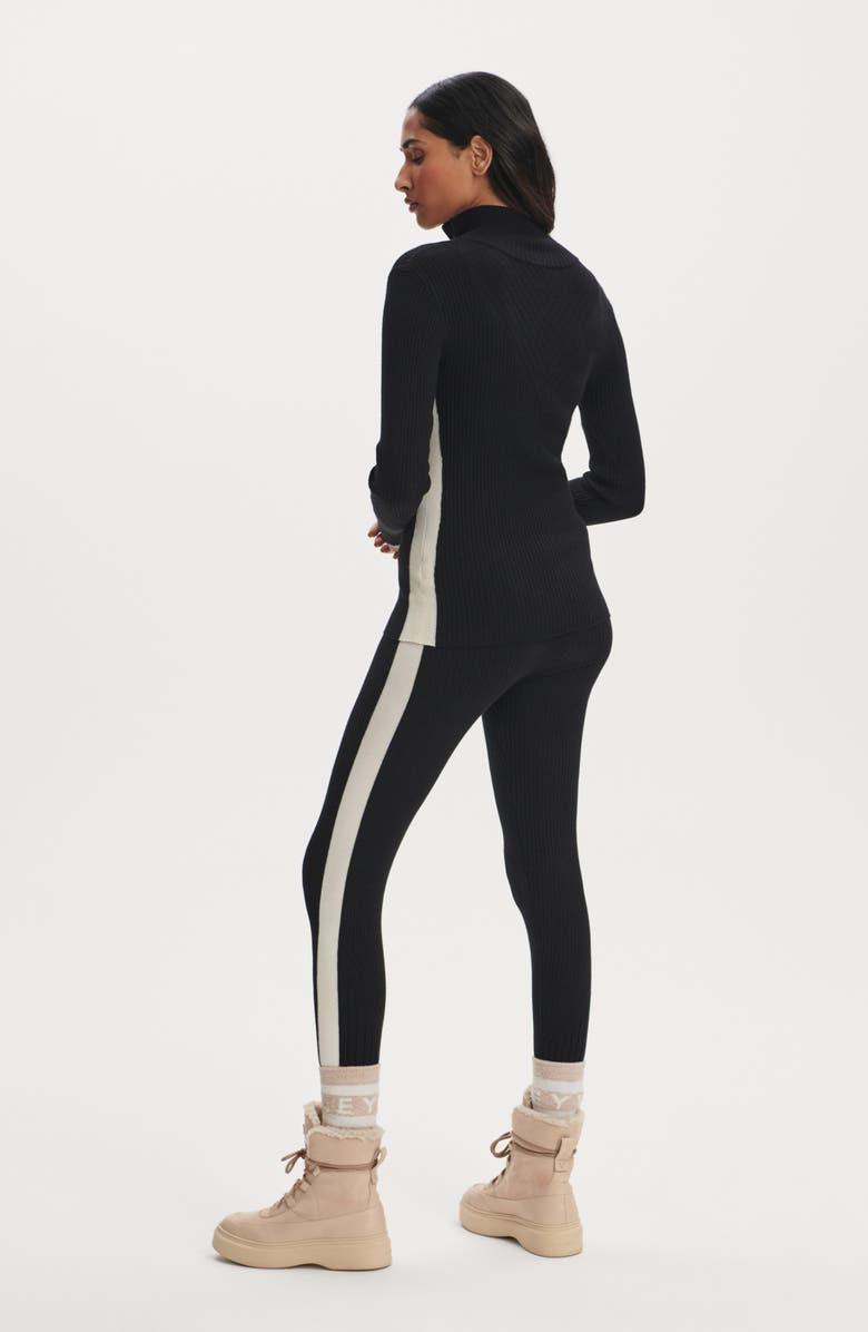 Varley Aiden Rib Knit Leggings, Alternate, color, Black