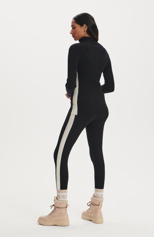 Varley Aiden Rib Knit Leggings In Black