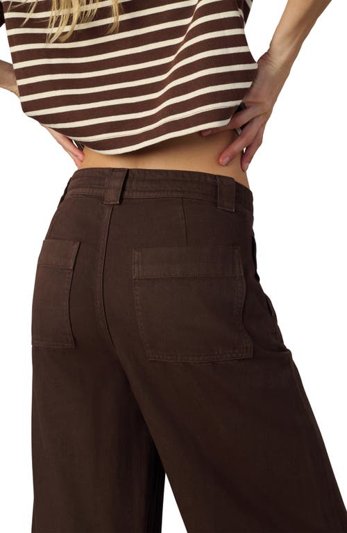 Joe's The Addison Low Rise Cotton Blend Ankle Wide Leg Pants In Brown