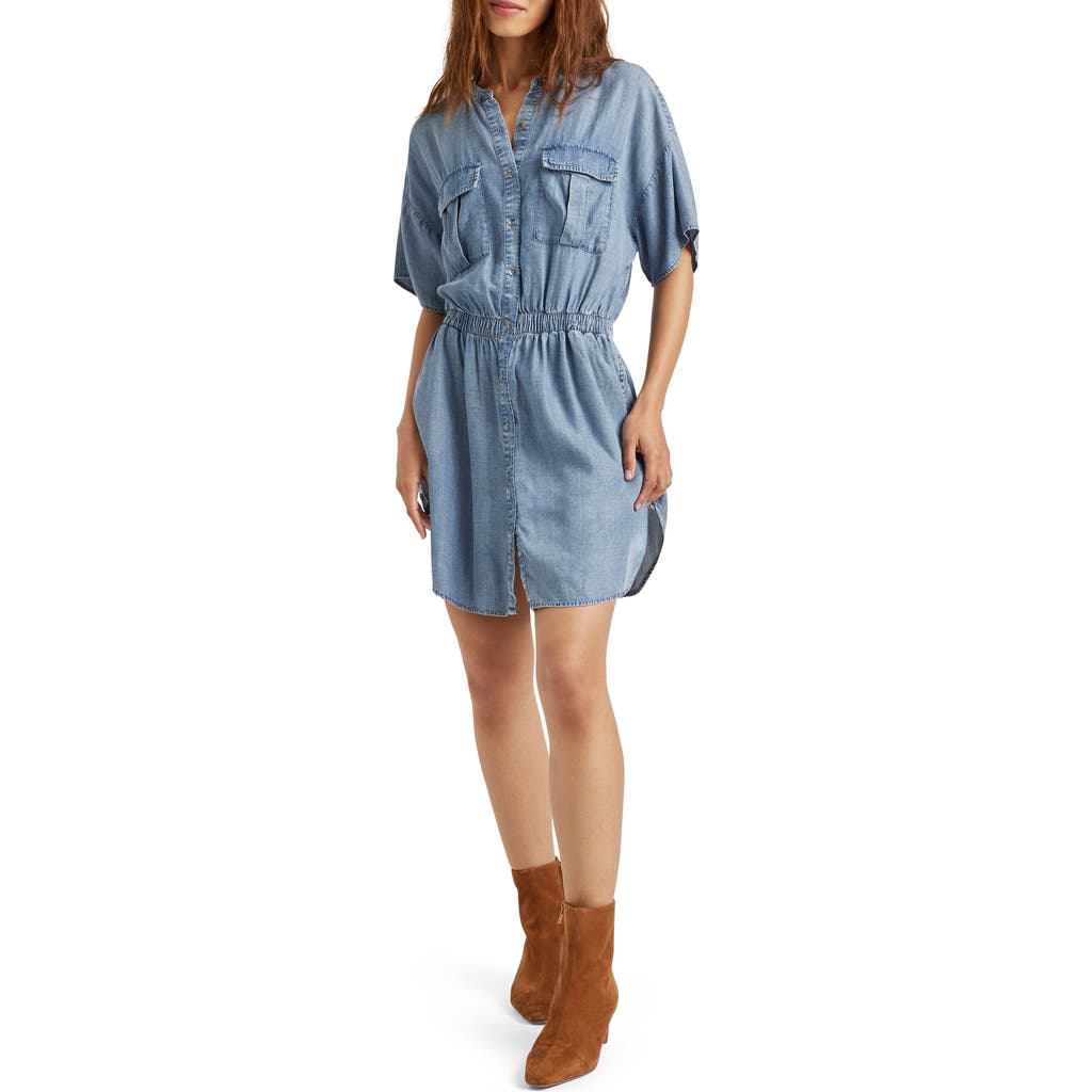 SPLENDID SPLENDID RAQUEL CHAMBRAY MINI SHIRTDRESS
