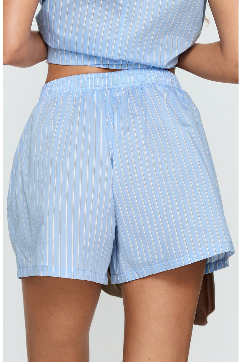 Carambola Striped Mid Rise Shorts, Alternate, color, BLUE