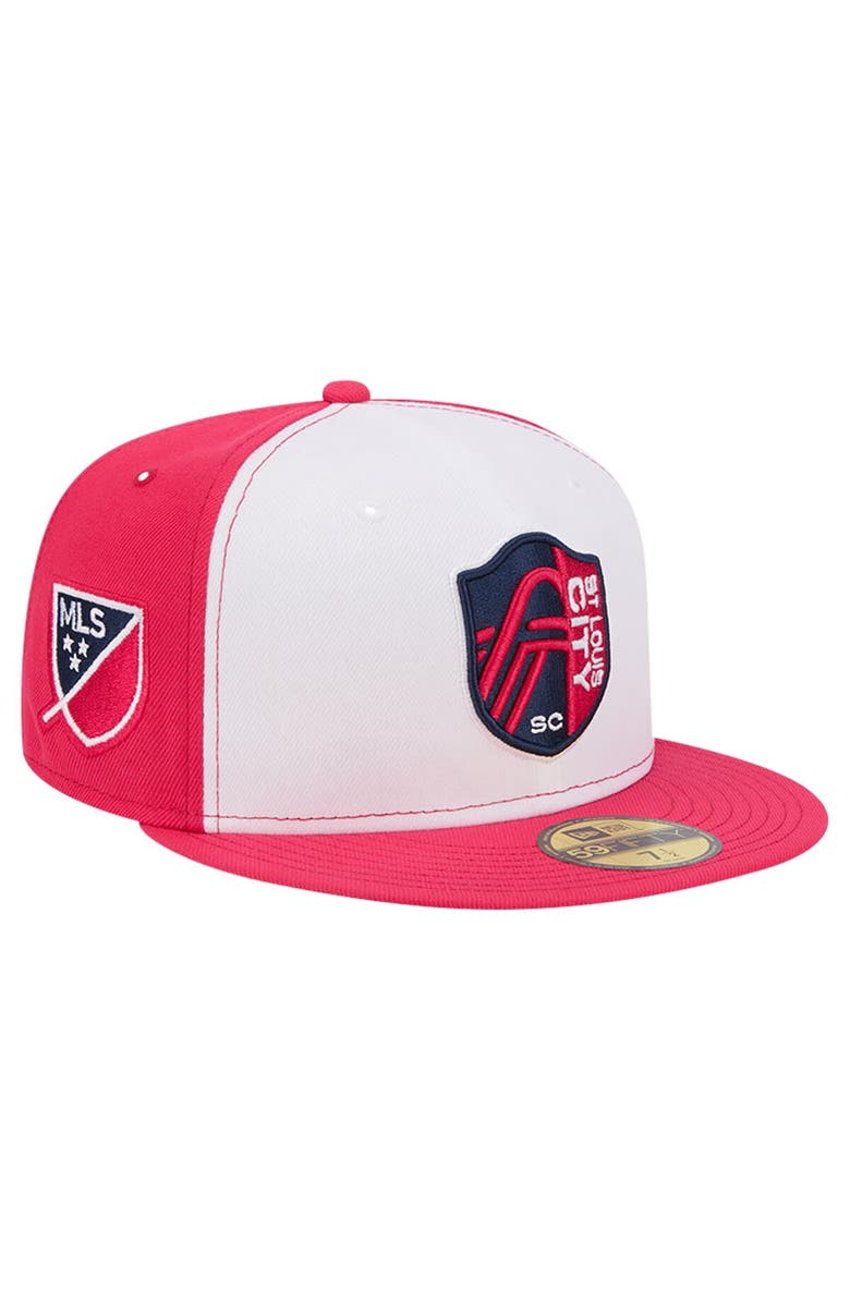 New Era Men's New Era White/Red St. Louis City SC 2024 Kick Off Collection 59FIFTY Fitted Hat, Main, color, 