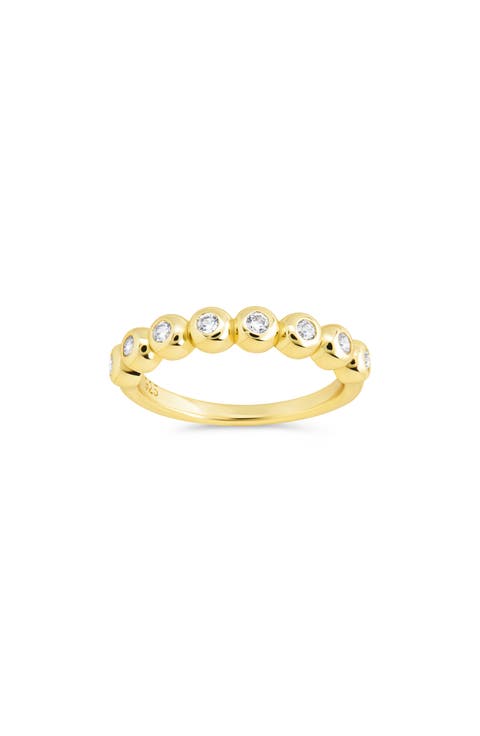 Trisha Bezel Cubic Zirconia Eternity Band Ring