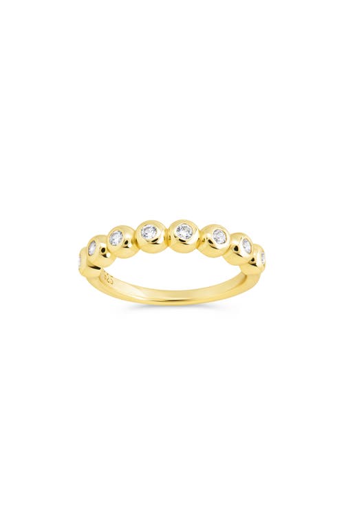 Sterling Forever Trisha Bezel Cubic Zirconia Eternity Band Ring In Gold