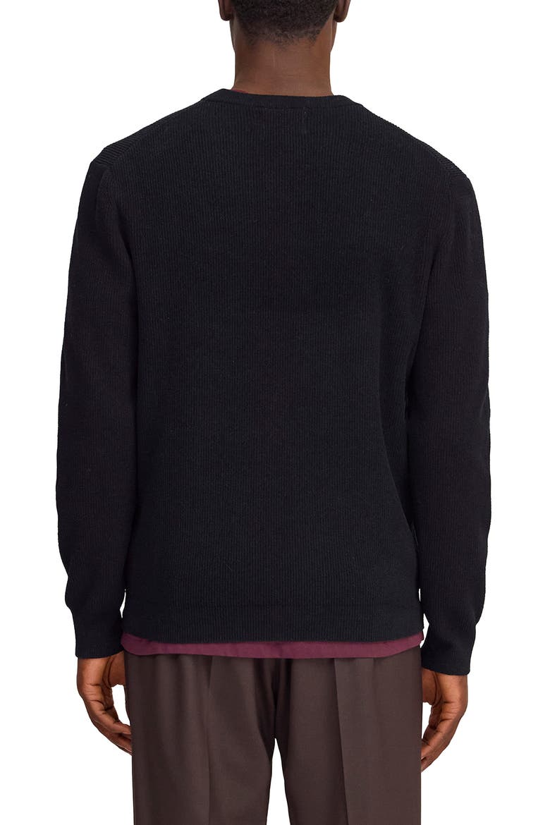 Danny V-Neck Sweater, Alternate, color, BLACK