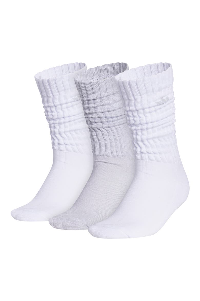 Gender Inclusive Originals Scrunch Crew Socks, Main, color, WHITE/ GREY/ CLEAR ONIX GREY