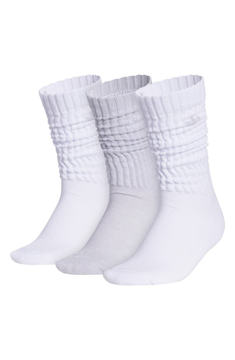 adidas Gender Inclusive Originals Scrunch Crew Socks, Main, color, White/ Grey/ Clear Onix Grey