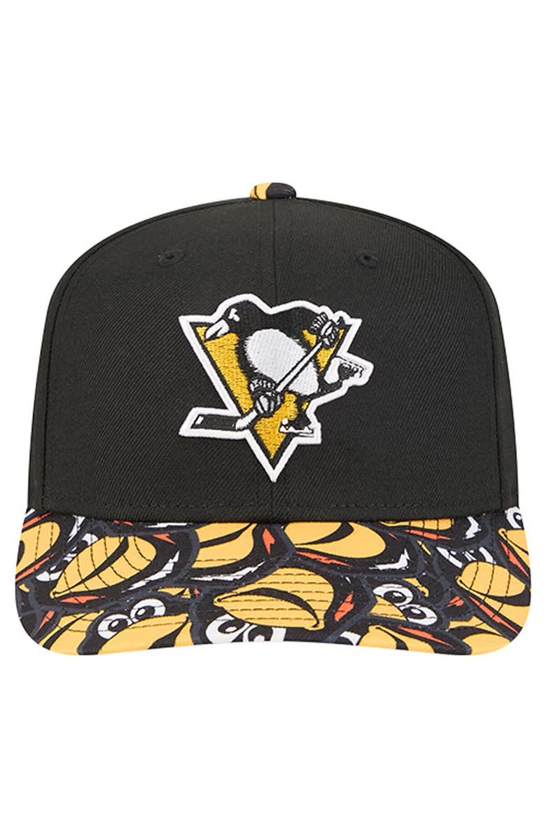 New Era Men's New Era Black Pittsburgh Penguins Mascot Visor 9SEVENTY Adjustable Hat, Alternate, color, Black