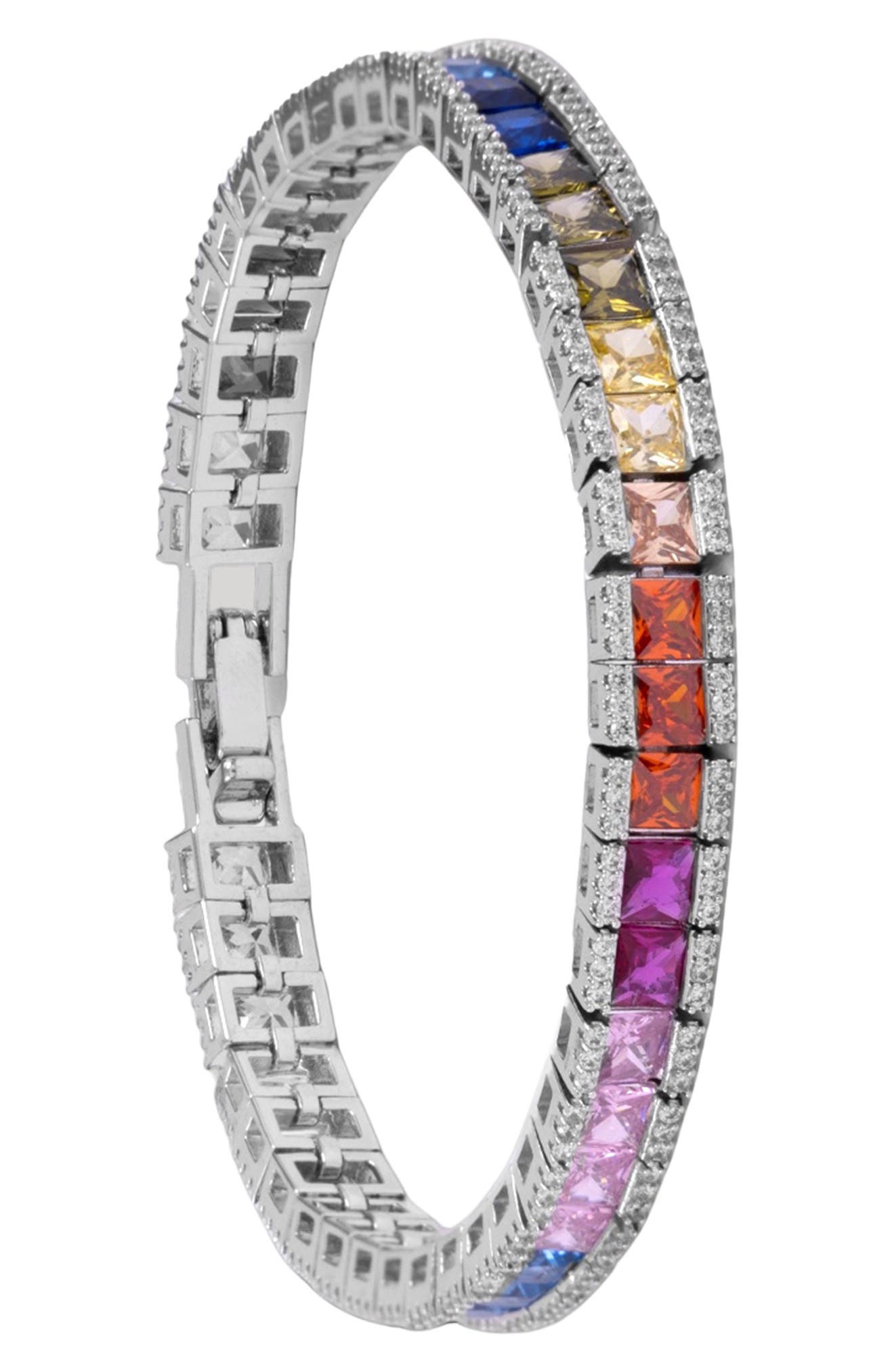 Rainbow Crystal Tennis Bracelet