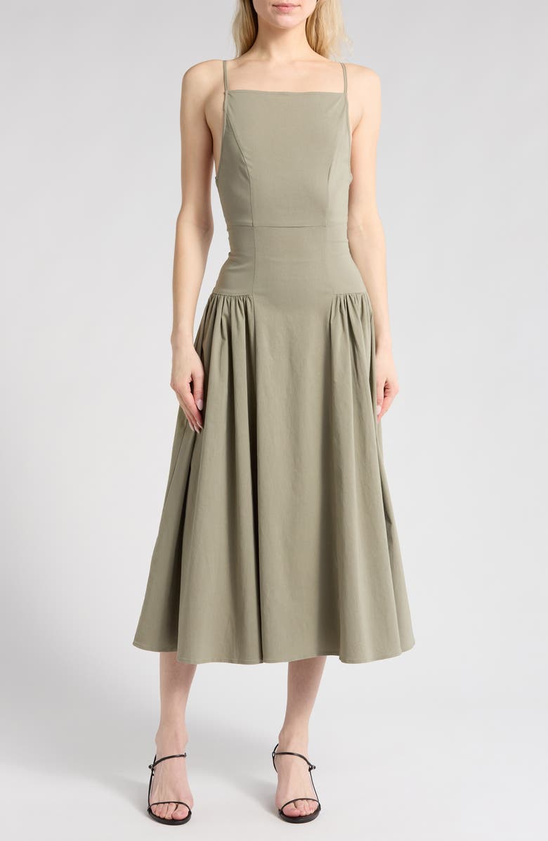 WeWoreWhat Flare Panel Midi Dress, Main, color,