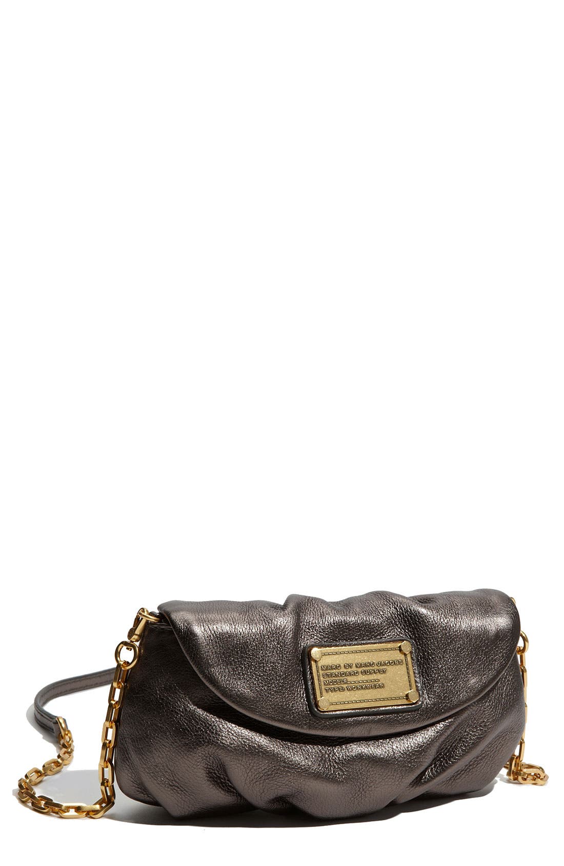 MARC BY MARC JACOBS 'Classic Q - Karlie' Crossbody Flap Bag, Main, color, PEWTER