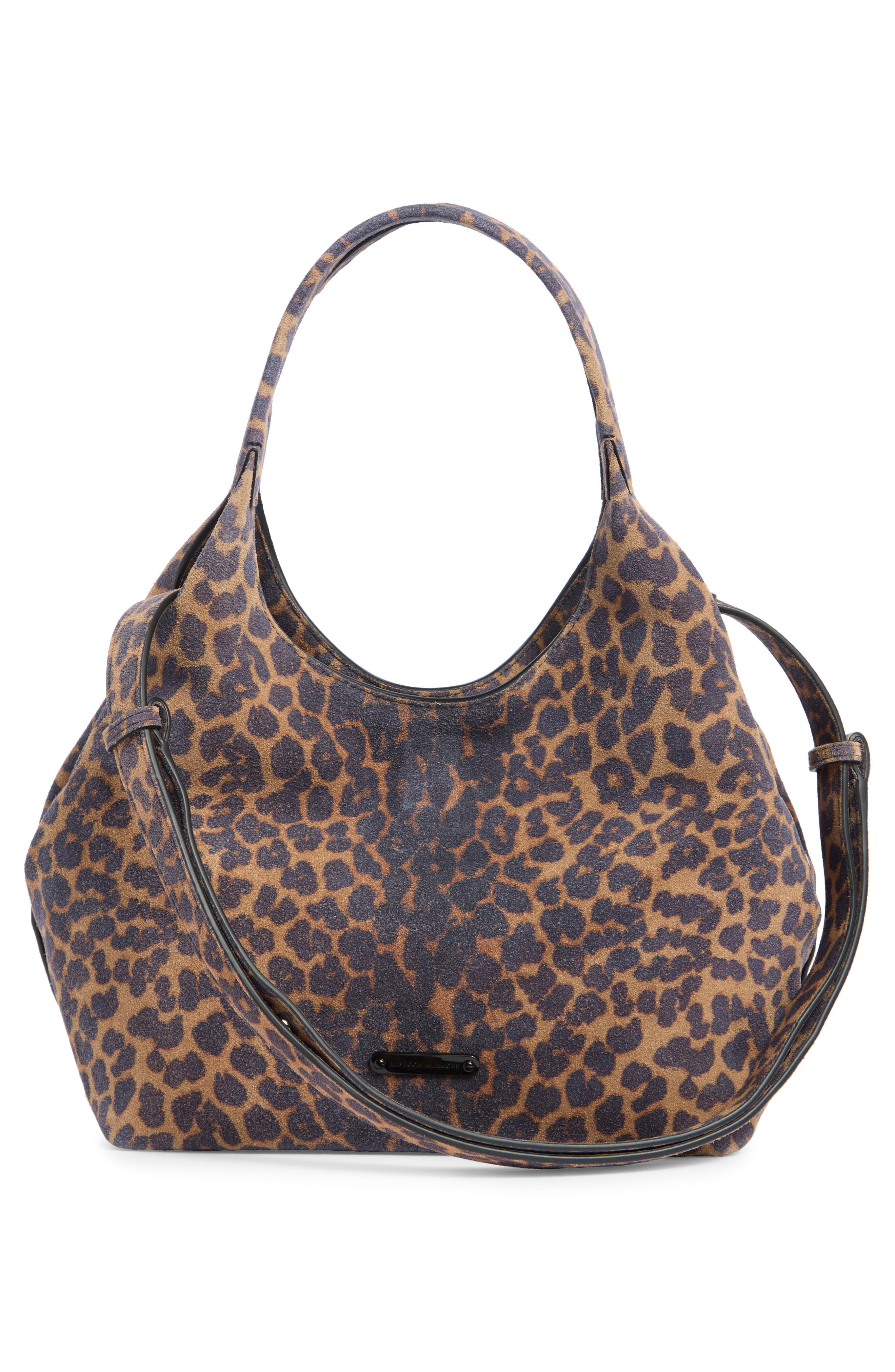 Rebecca Minkoff Darren Leather Carrysome Bag, Alternate, color, Leopard