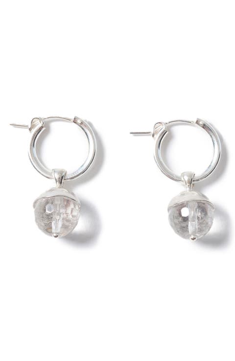 Bell Quartz Hoop Earrings