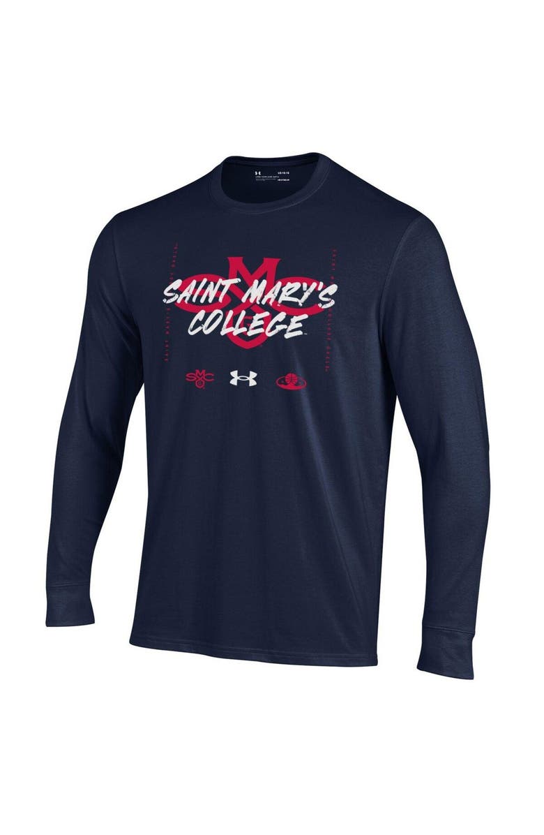 Under Armour Youth Under Armour Navy Saint Mary's Gaels 2023 On Court Bench Unity Long Sleeve T-Shirt, Alternate, color,