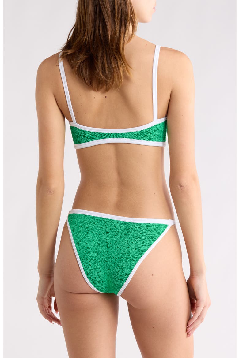 Tyler Two-Piece Bikini, Alternate, color, EMERALD/ WHITE