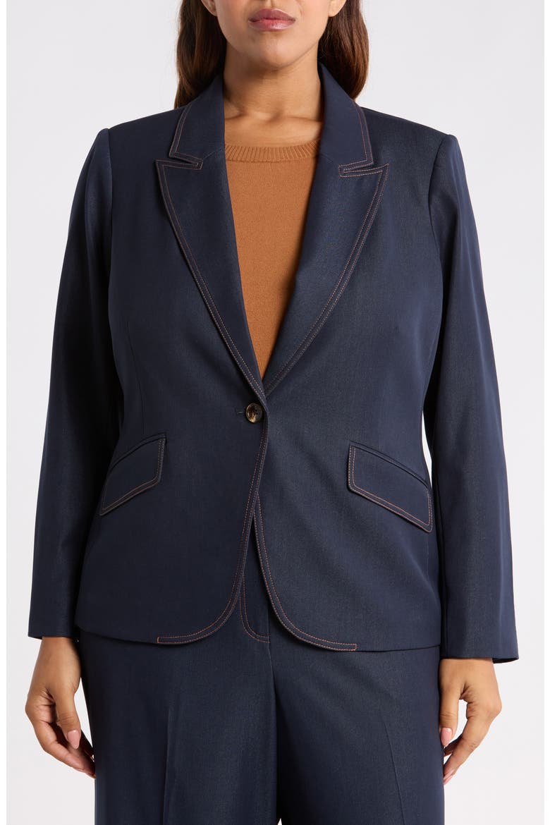 Denim Blazer, Alternate, color, DARK DENIM