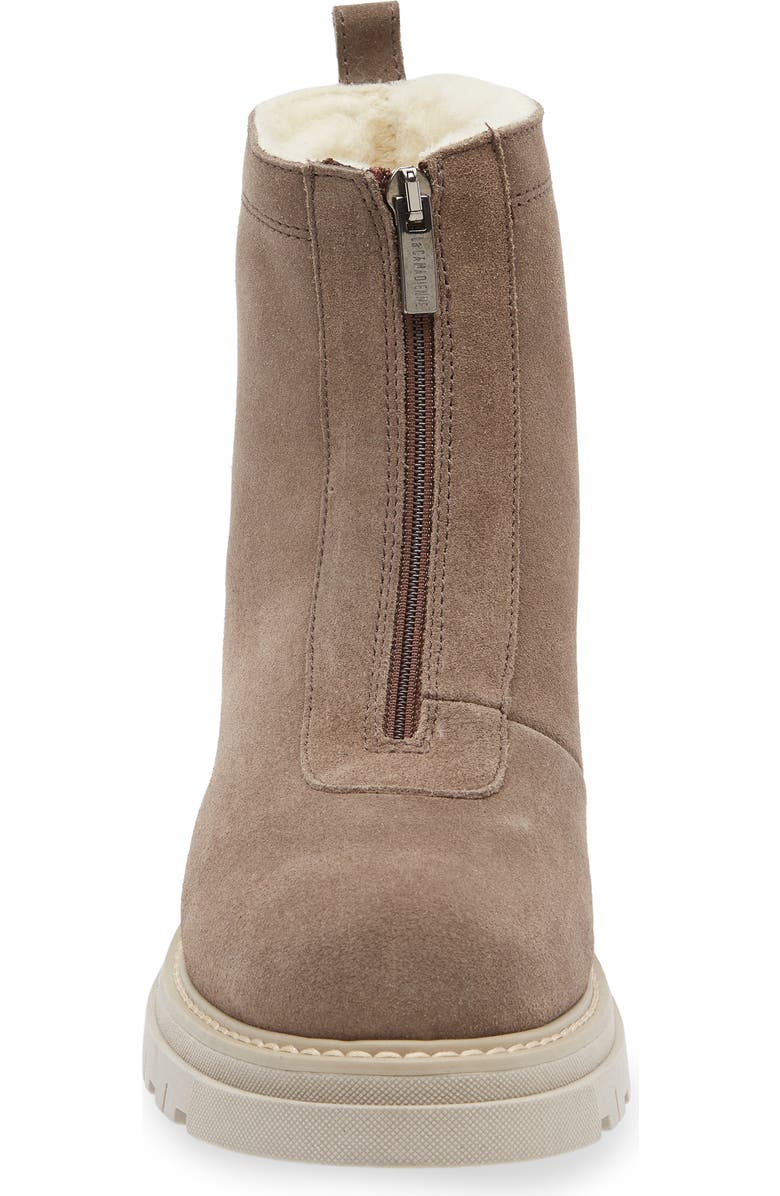 La Canadienne Deon Genuine Shearling Waterproof Bootie, Alternate, color, Stone Suede