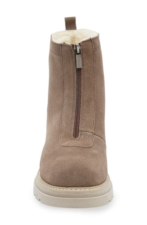La Canadienne Deon Genuine Shearling Waterproof Bootie In Burgundy