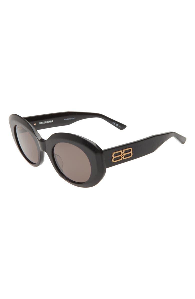 Balenciaga 52mm Round Sunglasses, Alternate, color,