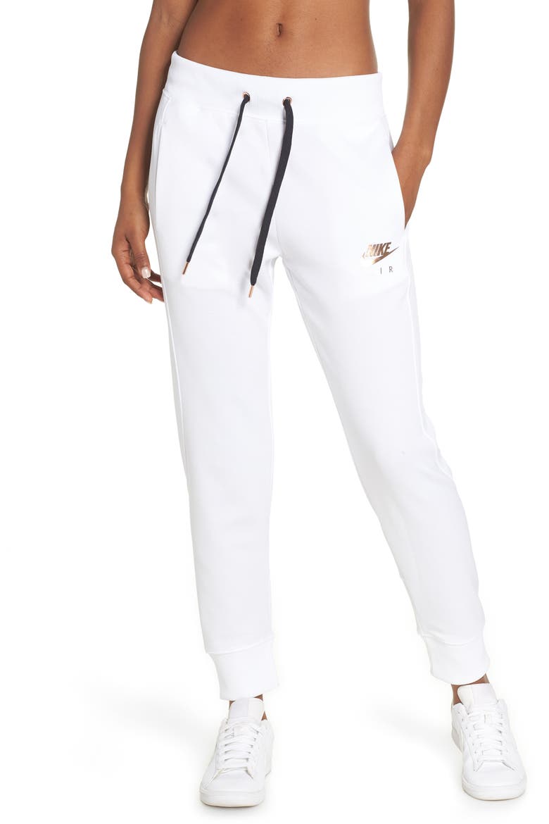 Sportswear Air Jogger Pants, Main, color, WHITE/ ROSE GOLD/ BLACK