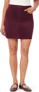 Kensie High Waist Corduroy A-Line Skirt