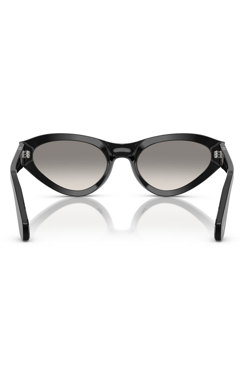 Persol 53mm Polarized Butterfly Sunglasses, Alternate, color, Black