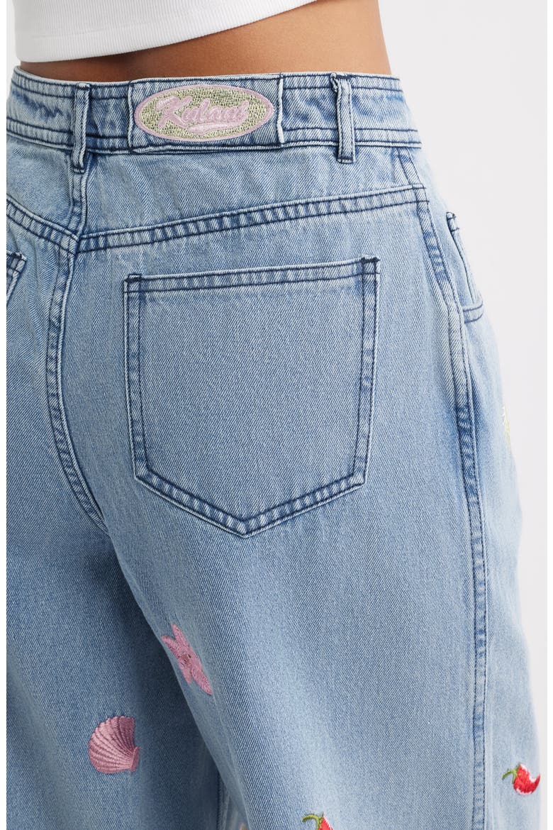 Sunshine Springs Embroidered Wide Leg Jeans, Alternate, color, SUNSHINE SPRINGS