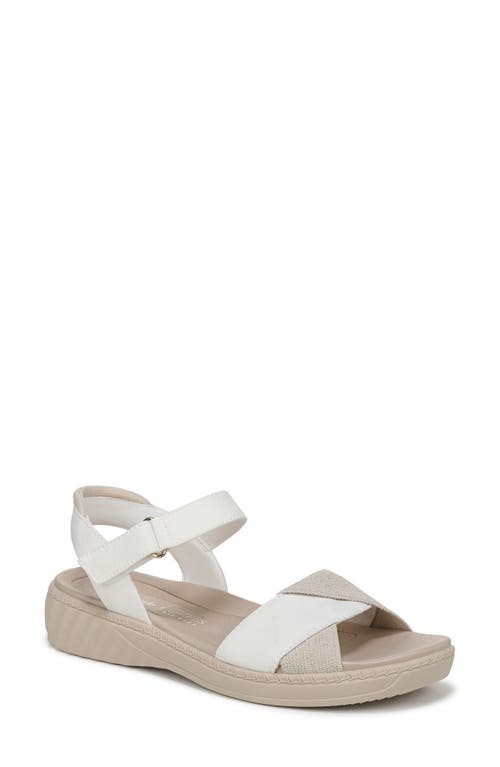 Bzees Women's Lane Washable Open Round Toe Strappy Sandals In White