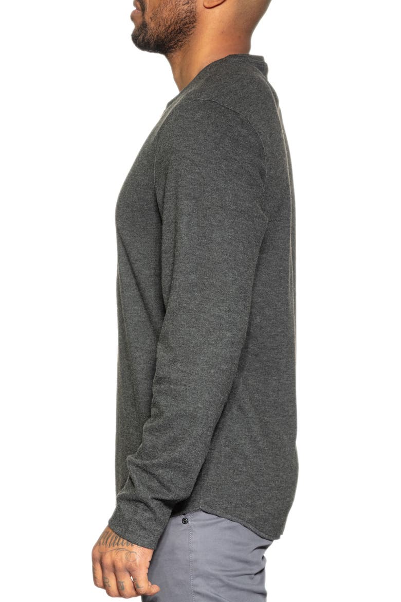 Andy Long Sleeve Henley Shirt, Alternate, color, CHARCOAL