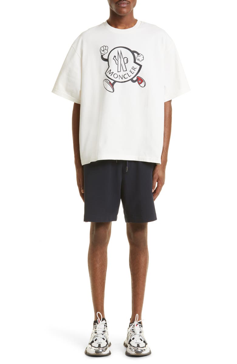 Moncler Running Logo Graphic Tee, Alternate, color, 