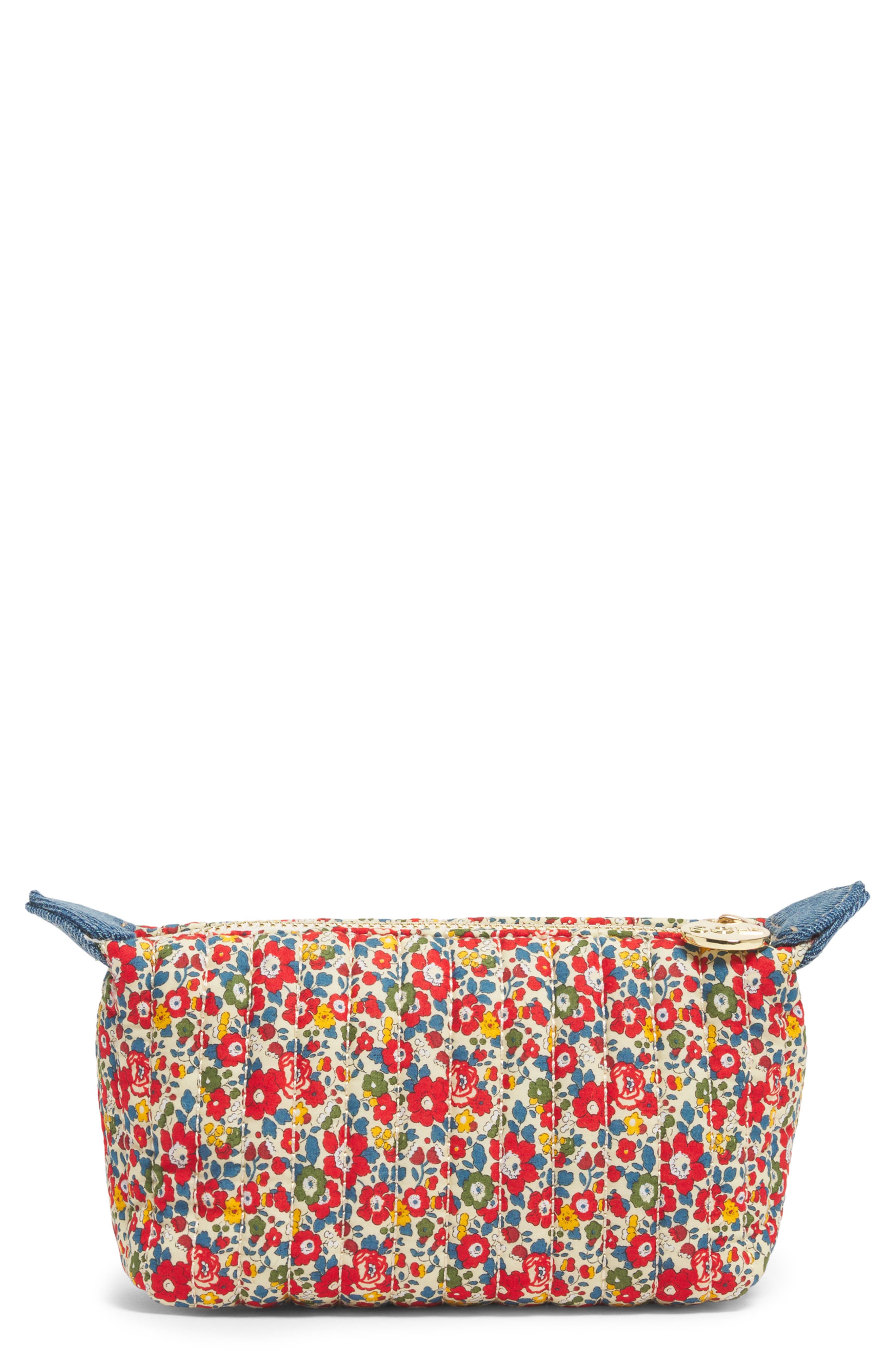 Quilted Floral Pouch, Main, color, BETSY ANN