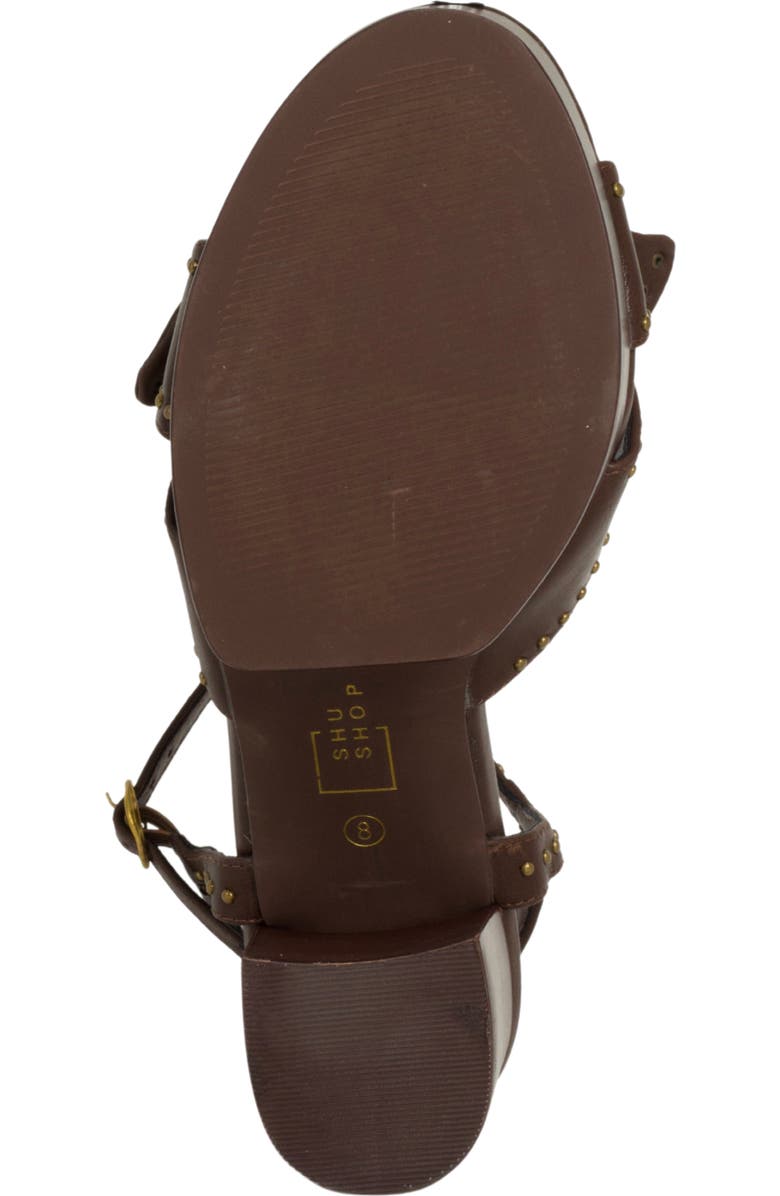 SHUSHOP Etta Studded Platform Sandal, Alternate, color, Brown