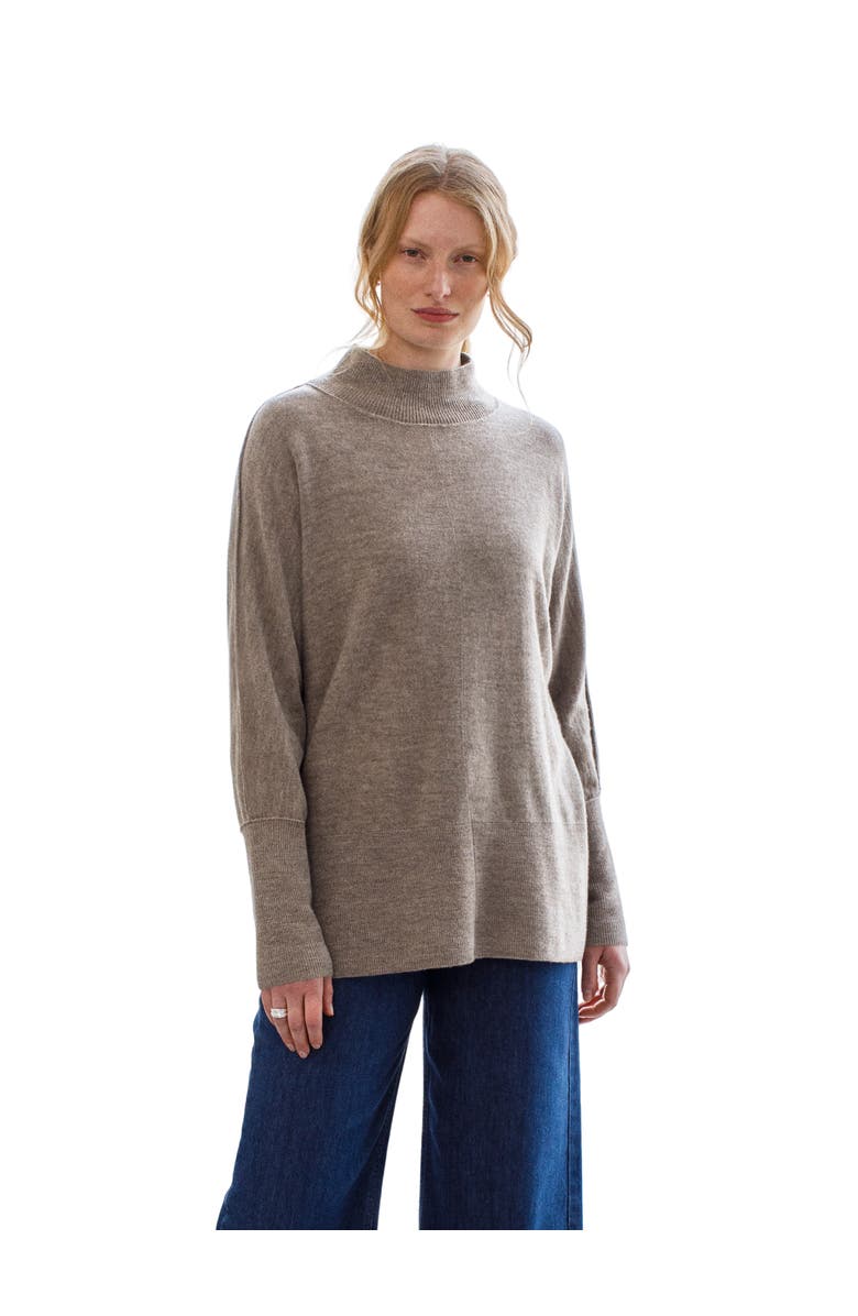 Celtic & Co. Drape Funnel Neck Sweater, Main, color, Undyed Biscuit