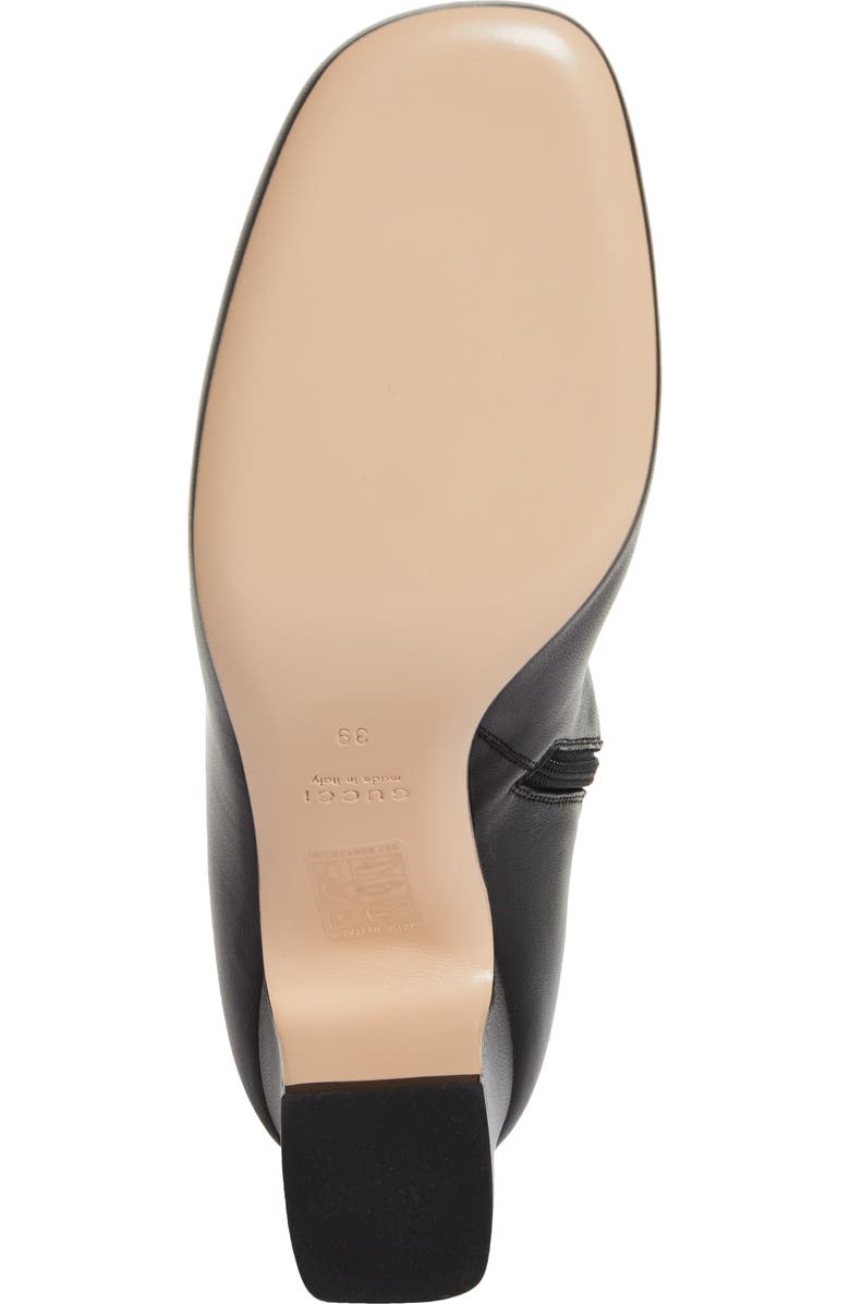 Gucci Lady Horsebit Block Heel Bootie, Alternate, color, Black/ Black