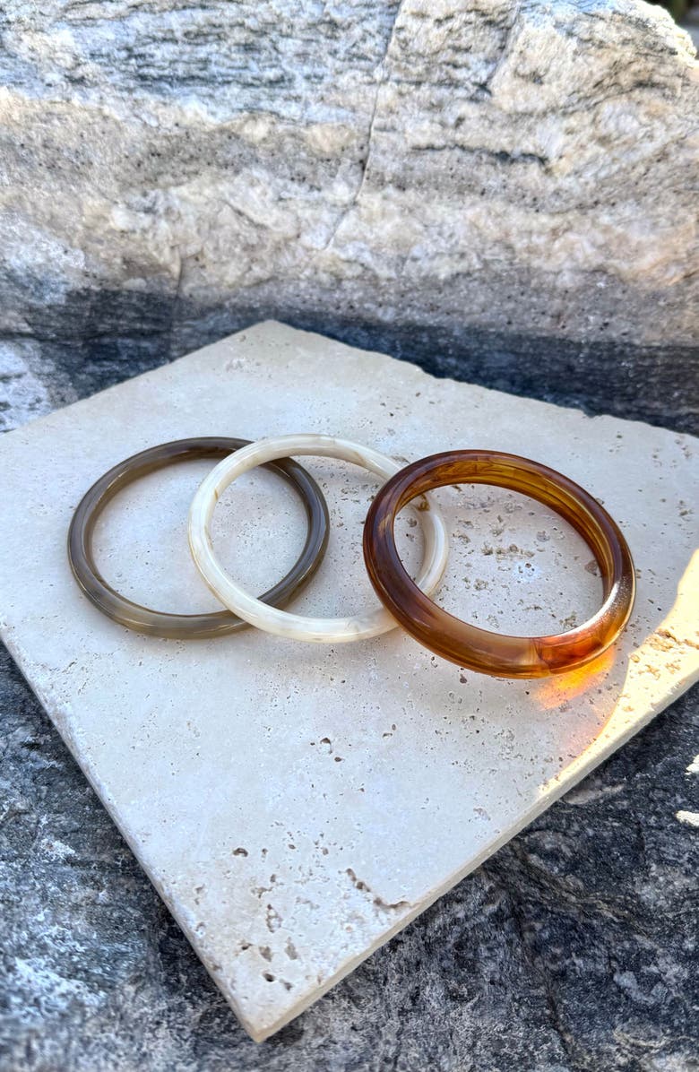 Adornia Set of 3 Resin Bangle Bracelets, Alternate, color, 