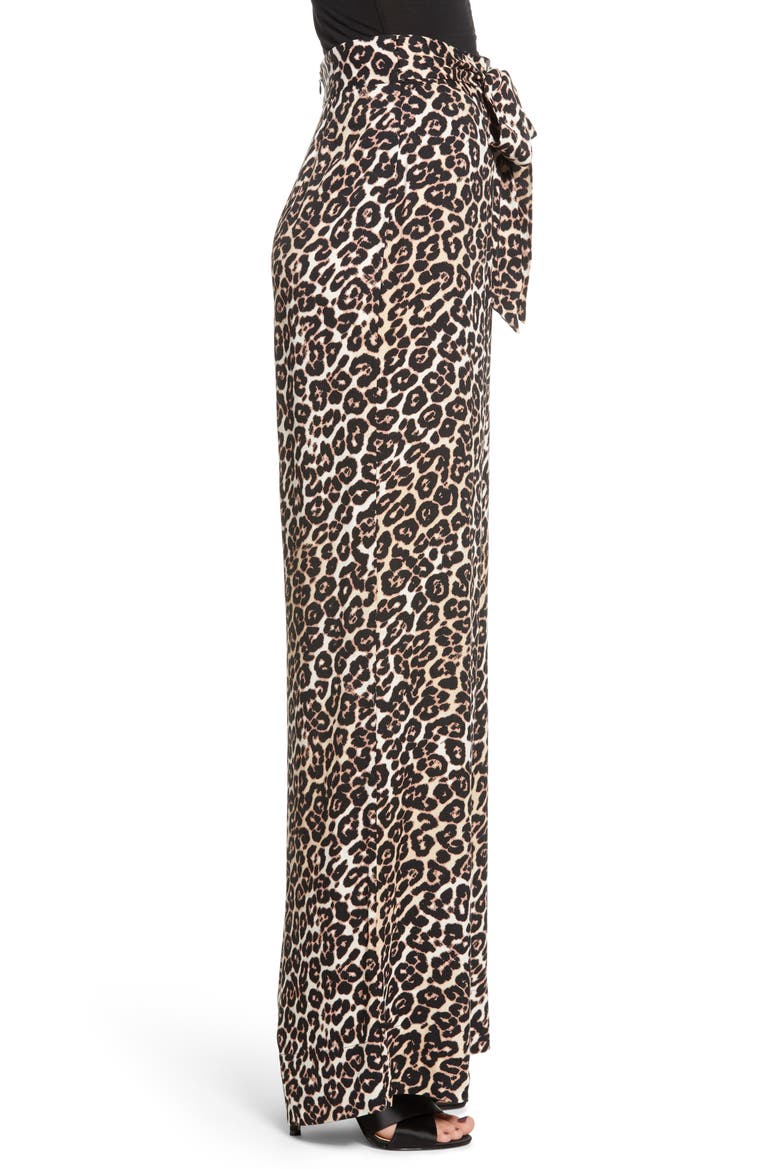 Caspian Wide Leg Pants, Alternate, color, LEOPARD