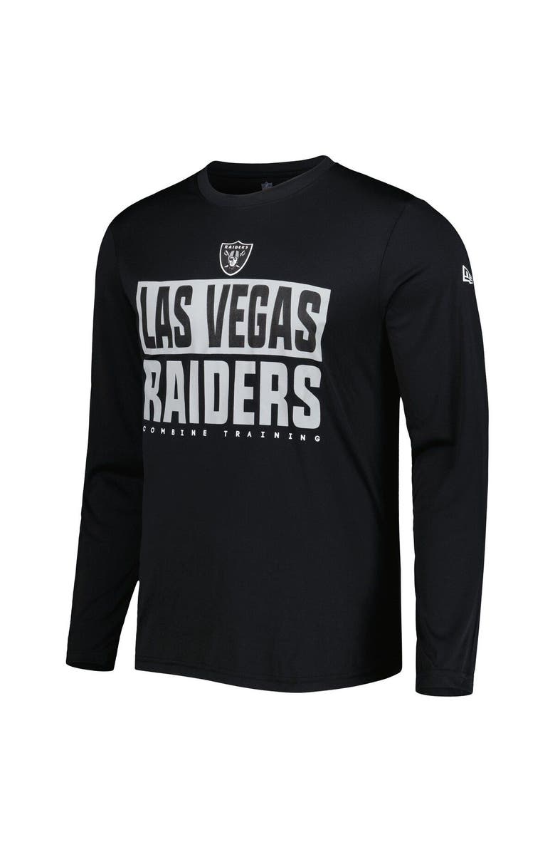 New Era Men's New Era Black Las Vegas Raiders Combine Authentic Offsides Long Sleeve T-Shirt, Alternate, color, Black