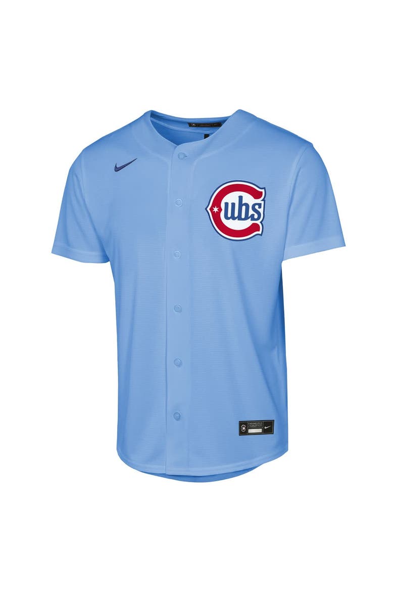 Youth Nike  Light Blue Chicago Cubs Alternate Replica Jersey, Alternate, color, Light Blue