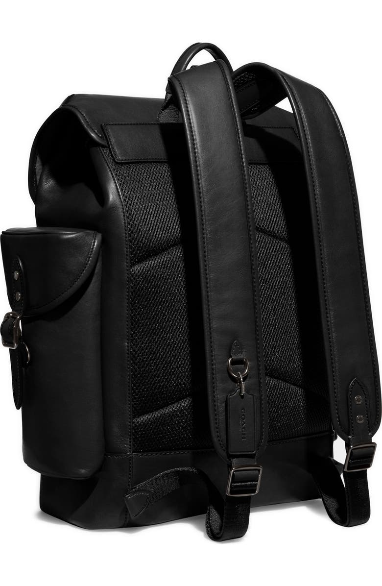 COACH Hitch Leather Backpack, Alternate, color,
