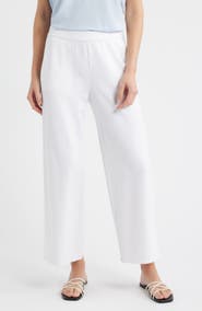 Eileen Fisher Wide Leg Organic Cotton Terry Pants