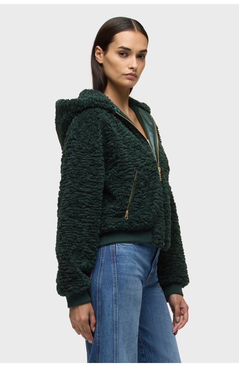 Hudson Jeans Hooded Zip Up Jacket, Alternate, color, Darkest Spruce