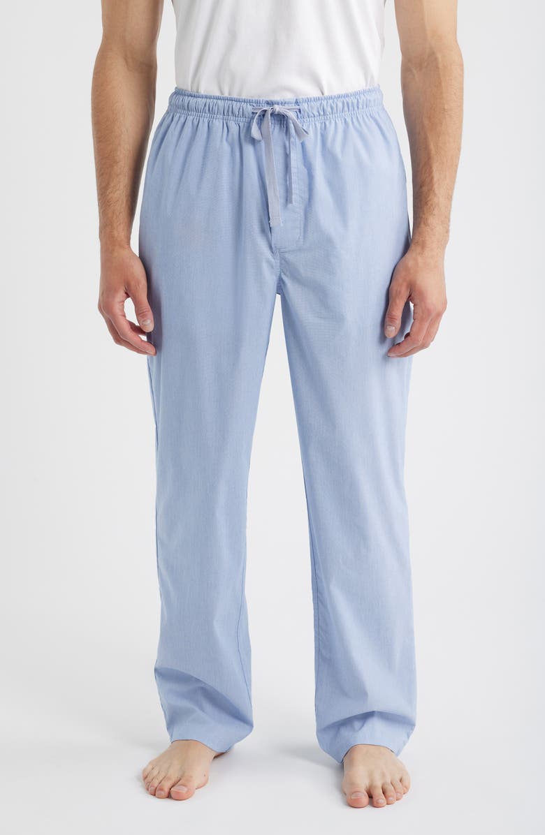 Nordstrom Woven Pajama Pants, Main, color, Blue Chambray