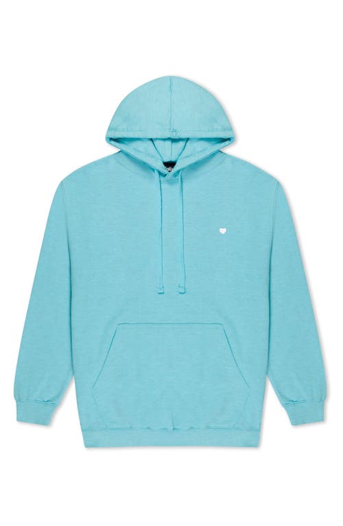Dalix Womens Lil Heart Midweight Hooded Sweatshirt In Blue