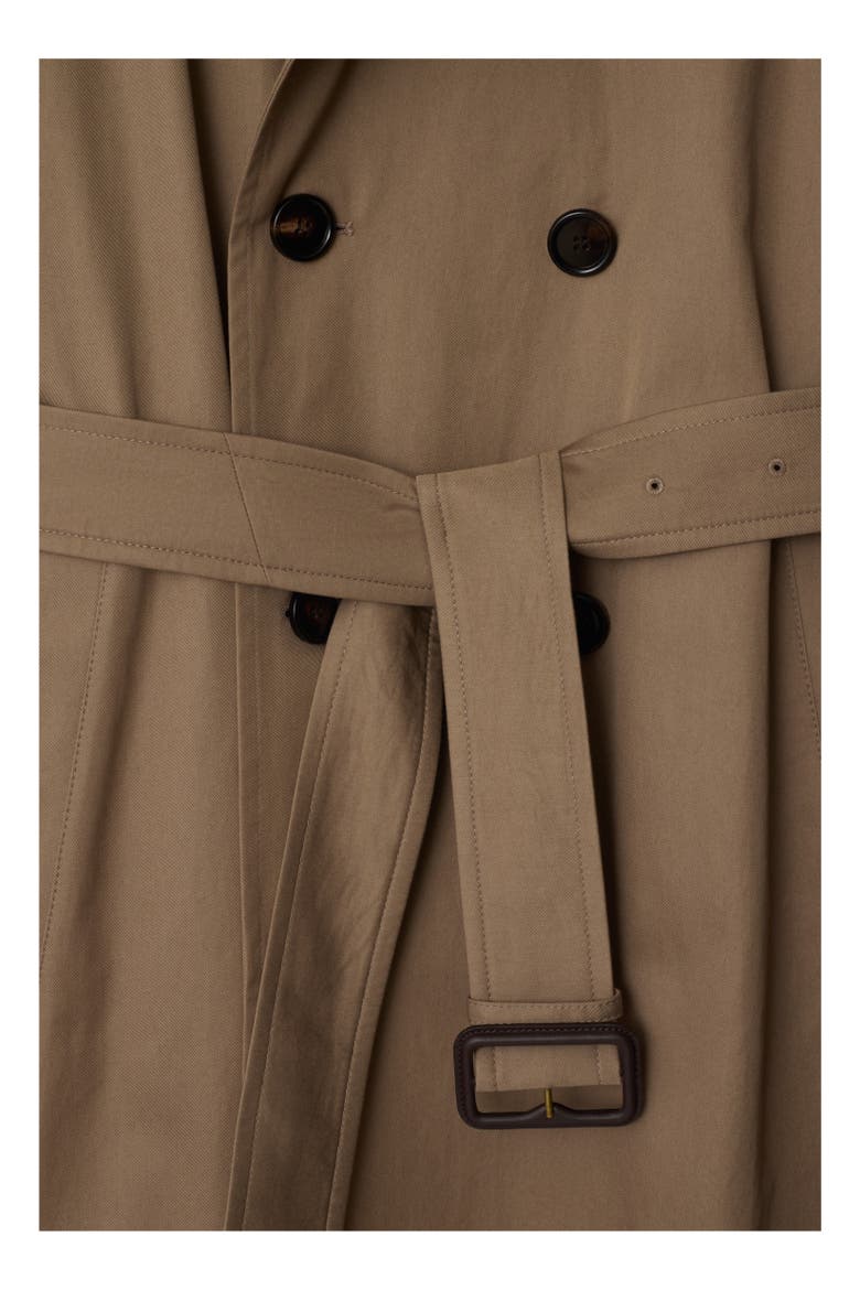Long Gabardine Chestwood Trench Coat, Alternate, color, Clay brown