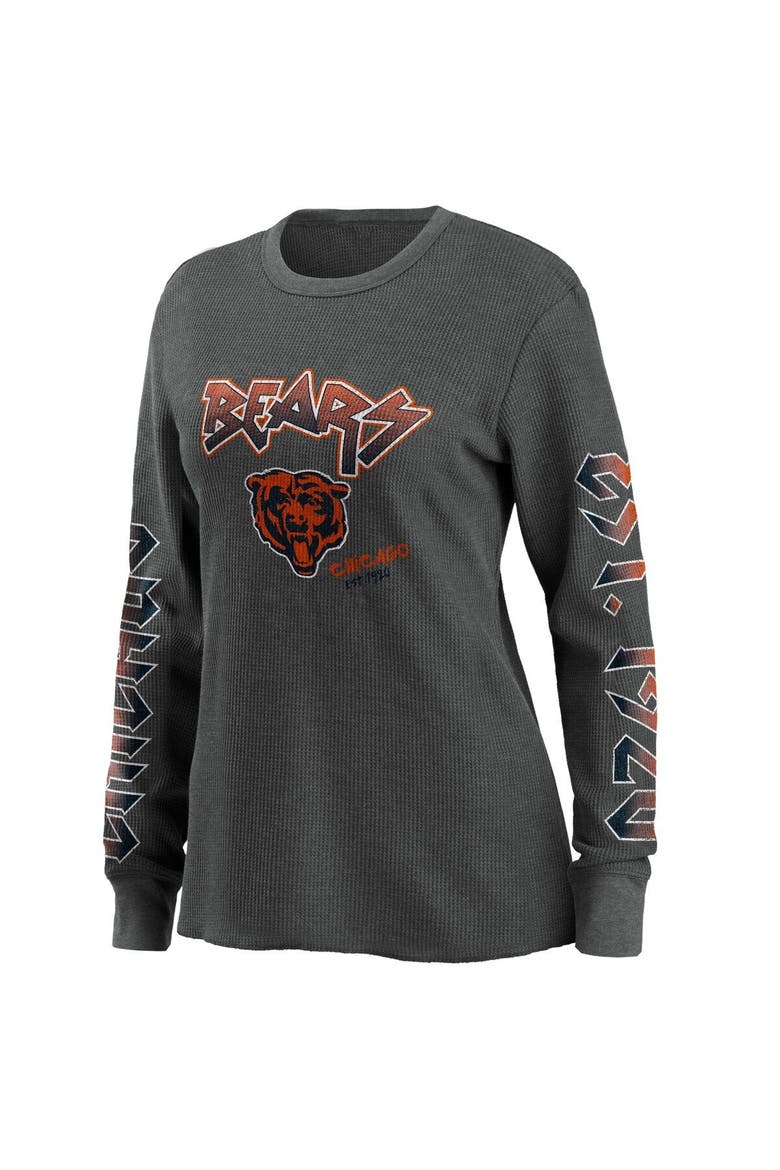 Women's WEAR by Erin Andrews Gray Chicago Bears Long Sleeve Thermal T-Shirt, Alternate, color, Gray