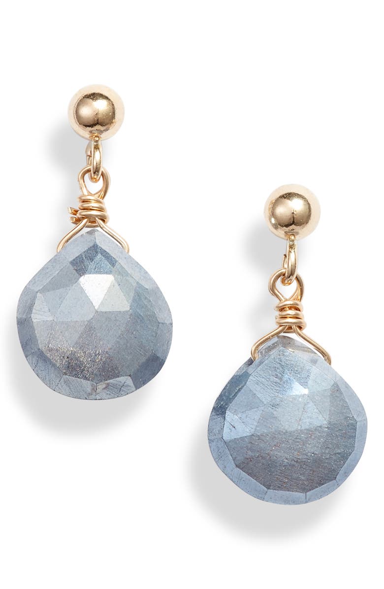 ela rae Semiprecious Stone Drop Earrings, Main, color,