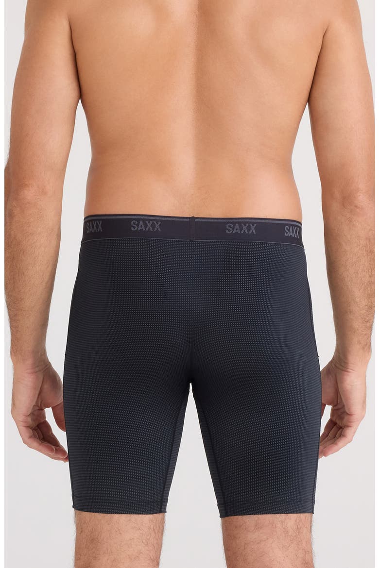 Quest Quick Dry Mesh Slim Fit Long Boxer Briefs, Alternate, color, BLACK
